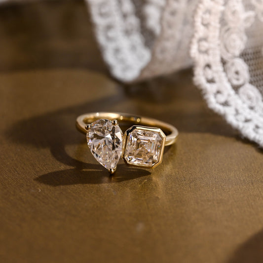 2 CT Round Three Stones Lab Grown Diamond Engagement Ring