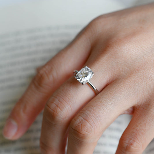 2 CT Round Three Stones Lab Grown Diamond Engagement Ring