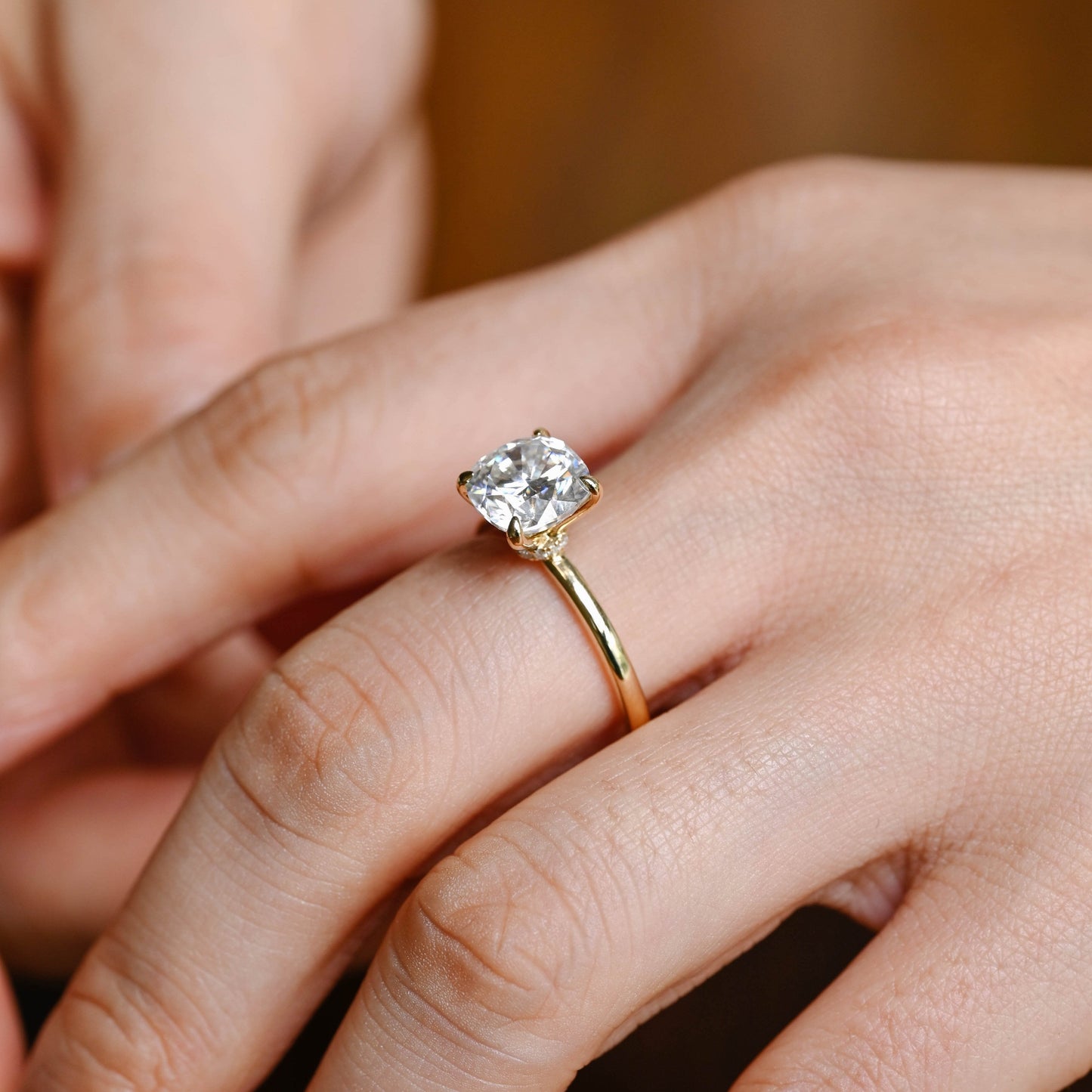 2 CT Round Three Stones Lab Grown Diamond Engagement Ring