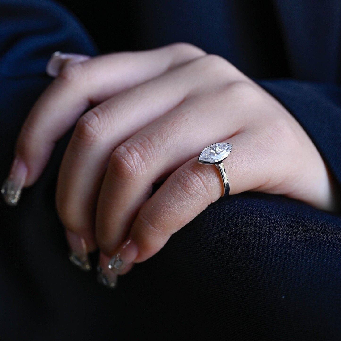 2 CT Round Three Stones Lab Grown Diamond Engagement Ring