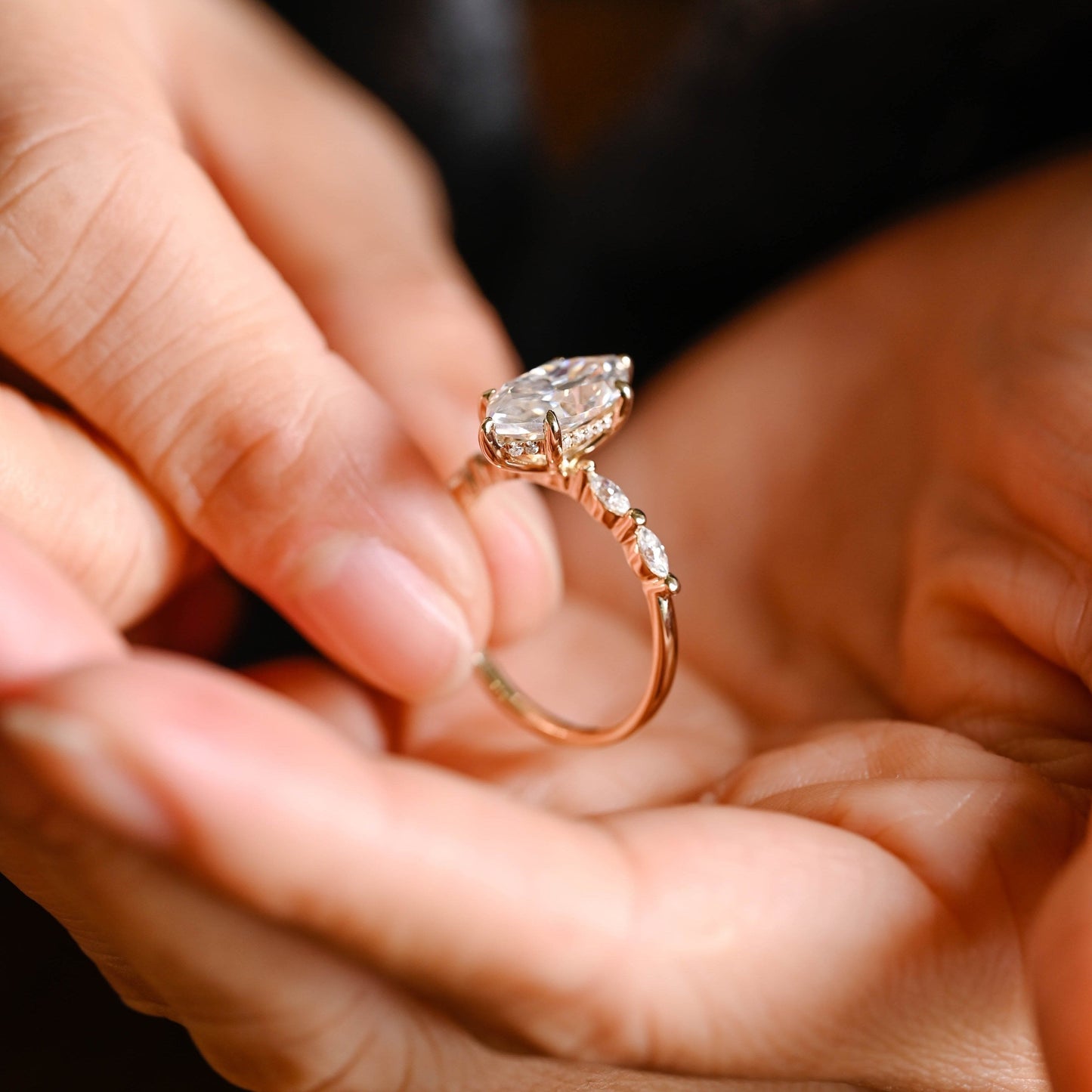 2 CT Round Three Stones Lab Grown Diamond Engagement Ring