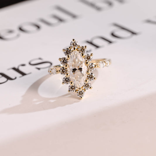 2 CT Round Three Stones Lab Grown Diamond Engagement Ring