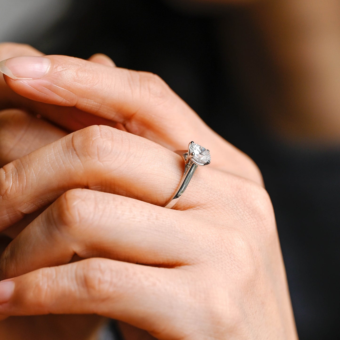 2 CT Round Three Stones Lab Grown Diamond Engagement Ring