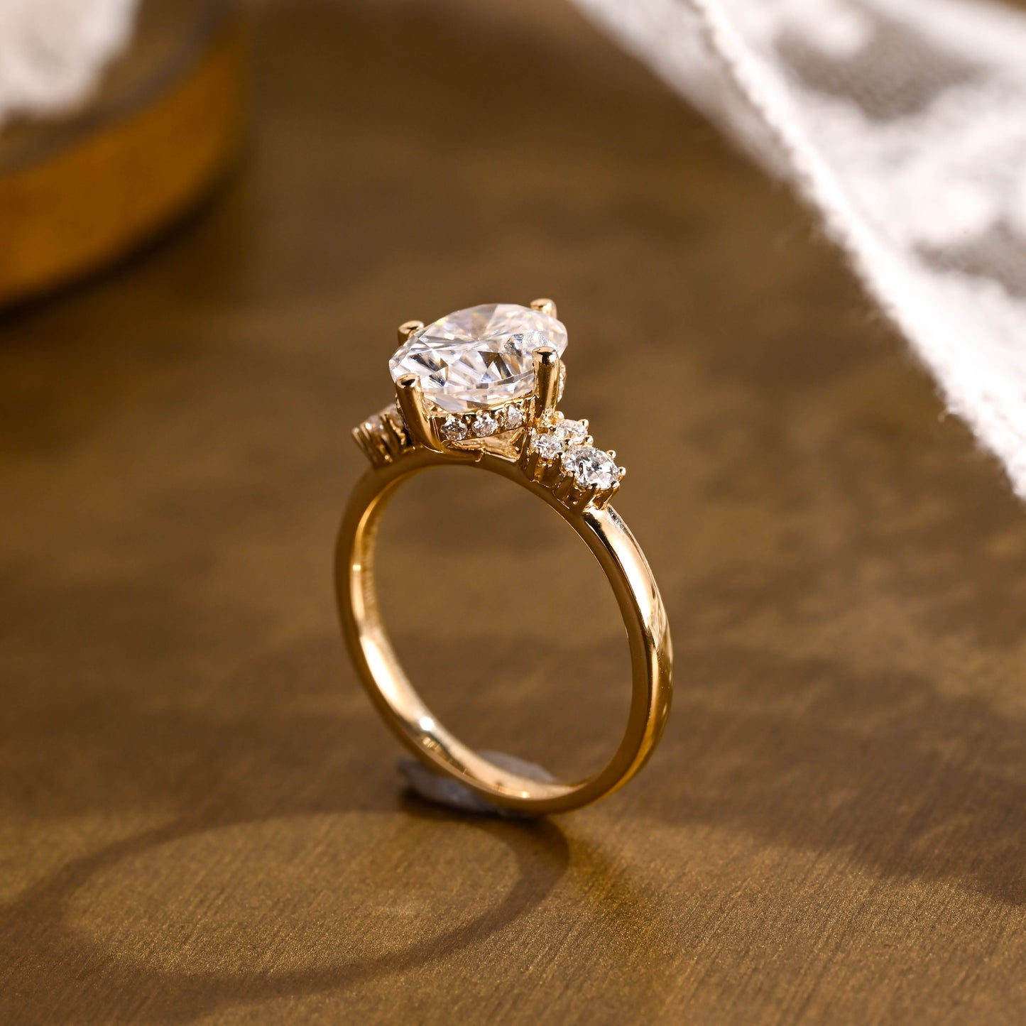 2 CT Round Three Stones Lab Grown Diamond Engagement Ring