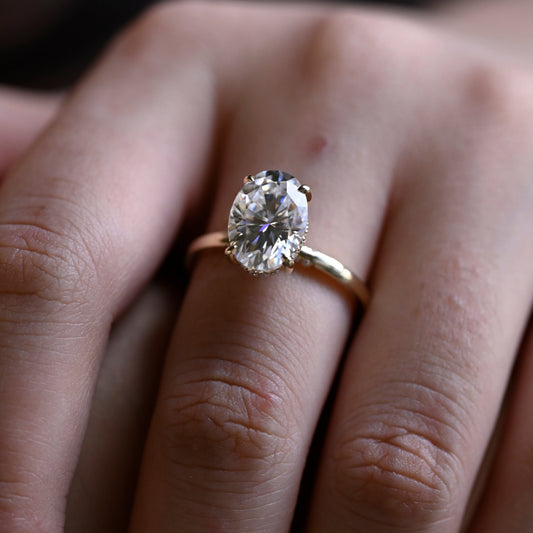 2 CT Round Three Stones Lab Grown Diamond Engagement Ring