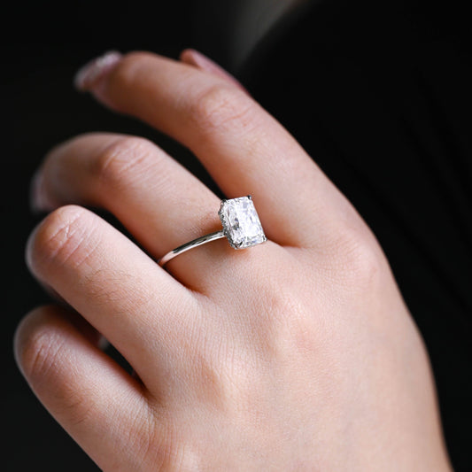 2 CT Round Three Stones Lab Grown Diamond Engagement Ring