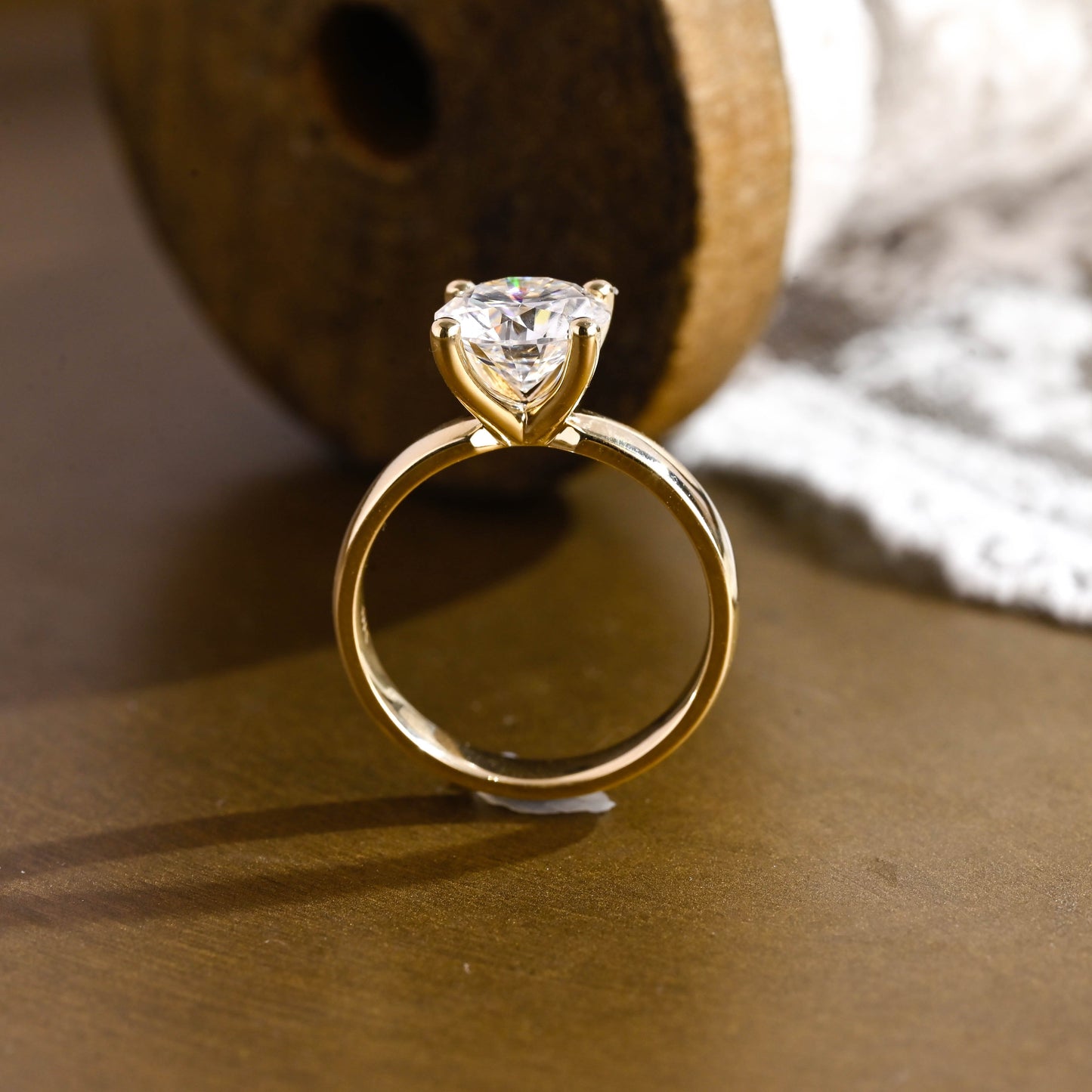 2 CT Round Three Stones Lab Grown Diamond Engagement Ring