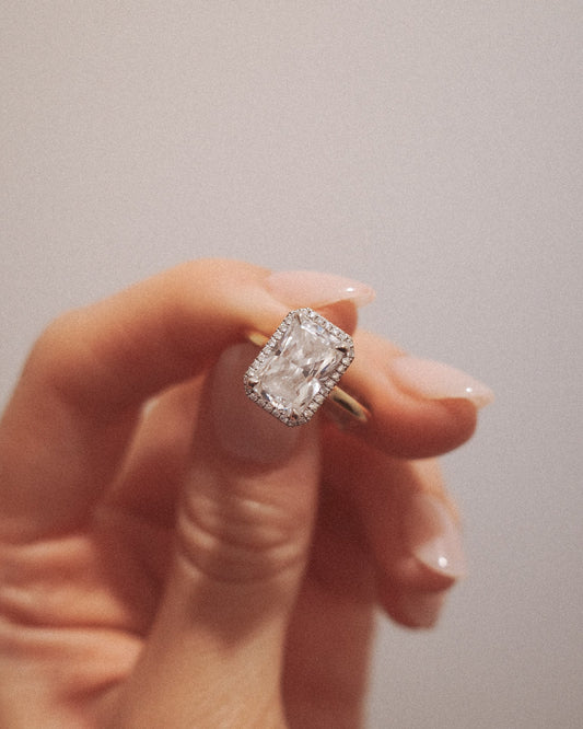 2 CT Round Three Stones Lab Grown Diamond Engagement Ring