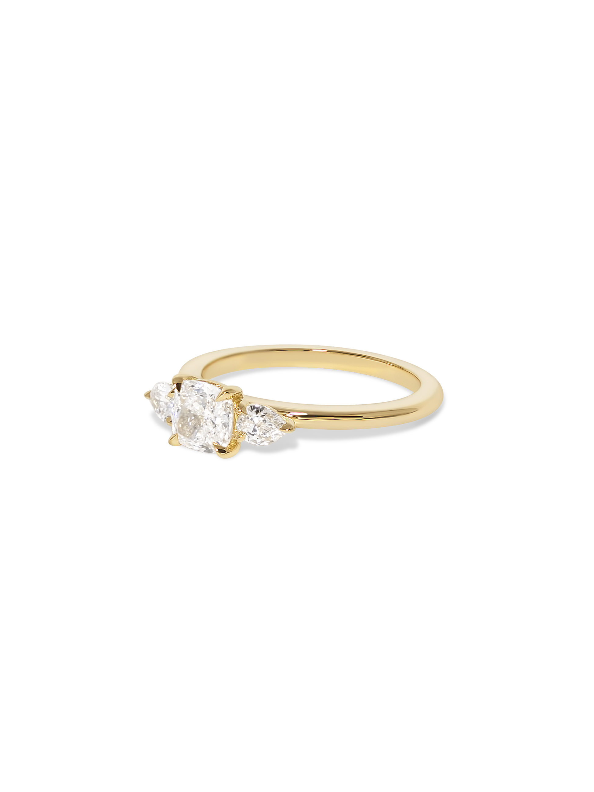 2 CT Round Three Stones Lab Grown Diamond Engagement Ring