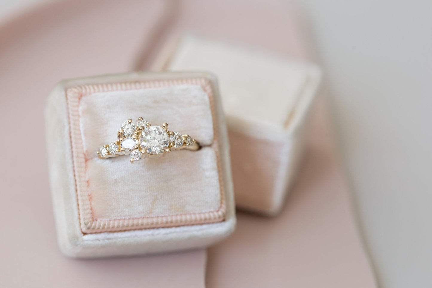 2 CT Round Three Stones Lab Grown Diamond Engagement Ring