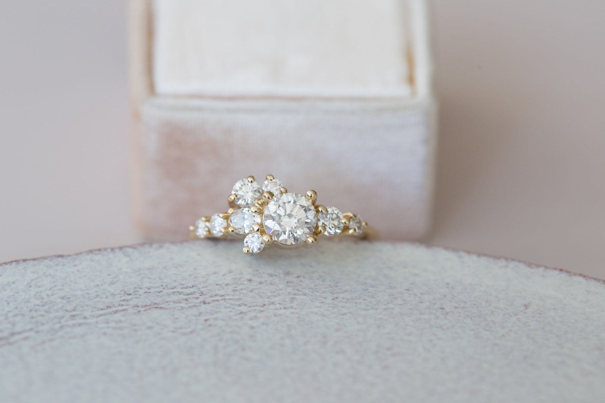 2 CT Round Three Stones Lab Grown Diamond Engagement Ring