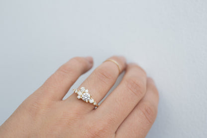 2 CT Round Three Stones Lab Grown Diamond Engagement Ring