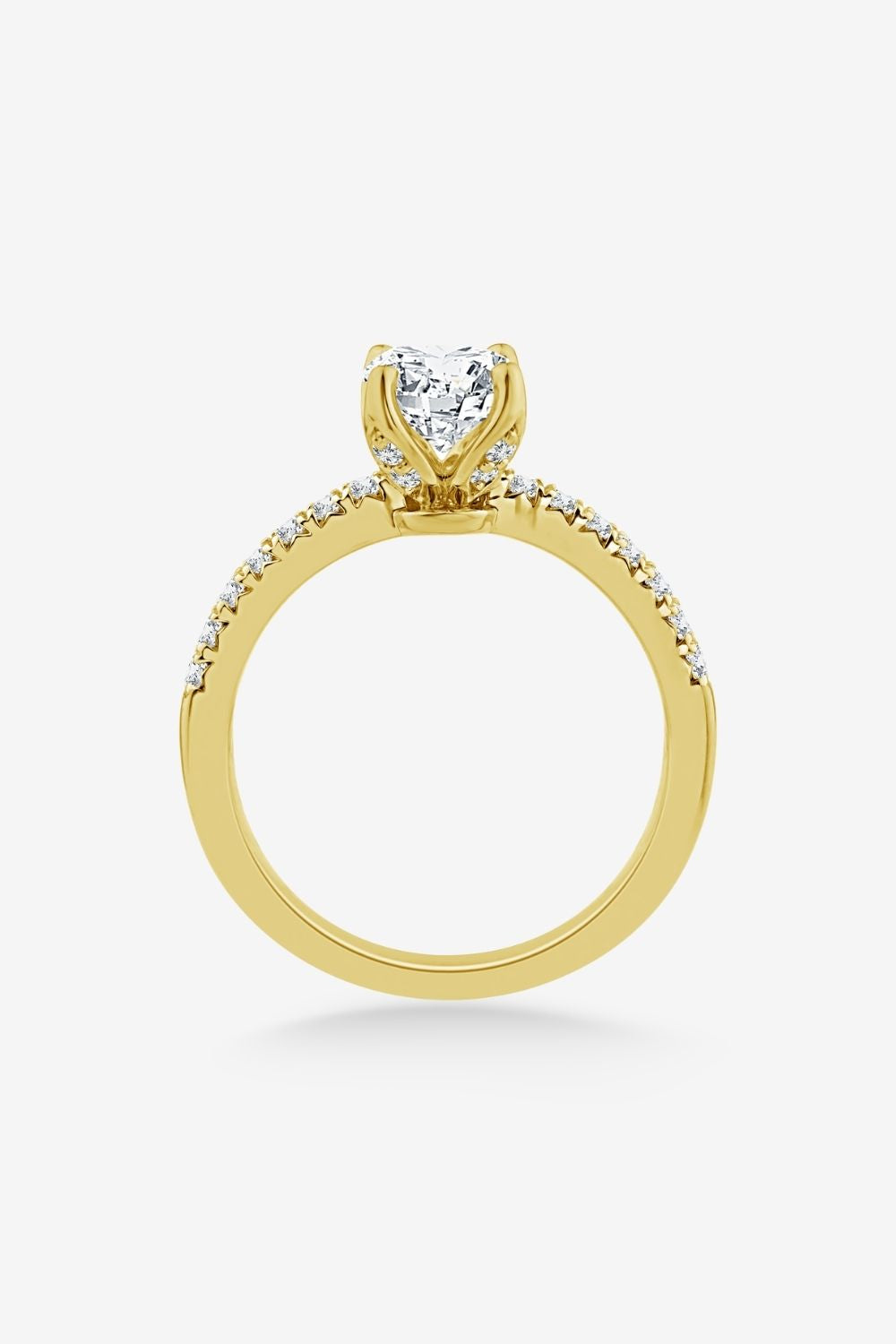 2 CT Round Three Stones Lab Grown Diamond Engagement Ring