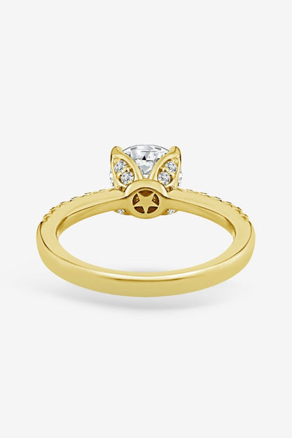 2 CT Round Three Stones Lab Grown Diamond Engagement Ring