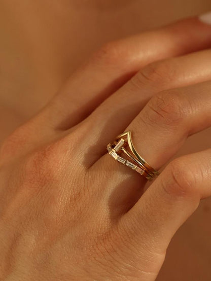 Marquise Cut Cluster Styled Lab Grown Wedding Band