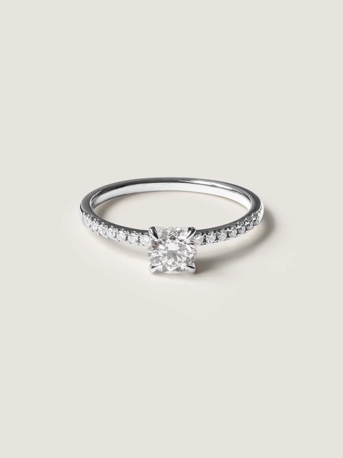 Marquise Cut Cluster Styled Lab Grown Diamond Engagement Ring