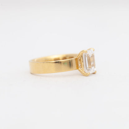 2 CT Round Three Stones Lab Grown Diamond Engagement Ring