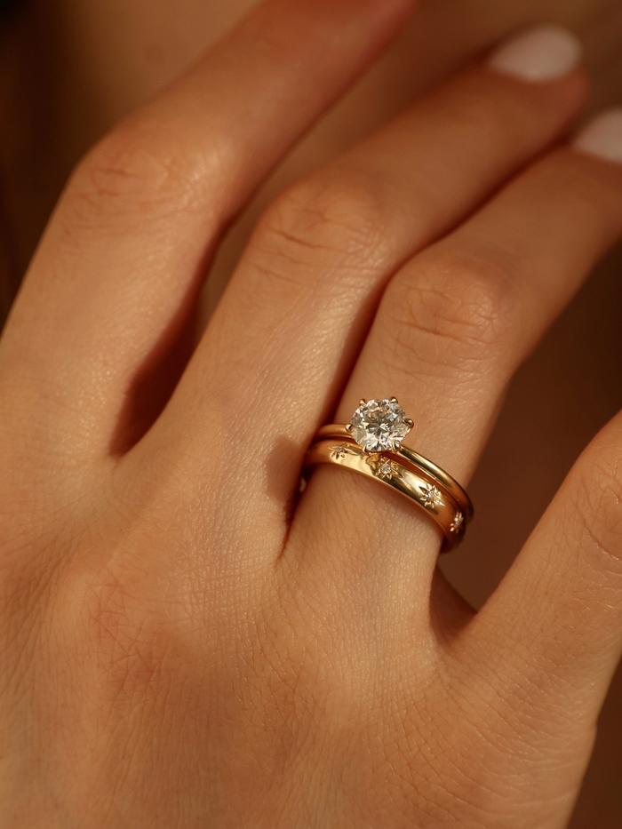Marquise Cut Cluster Styled Lab Grown Diamond Engagement Ring