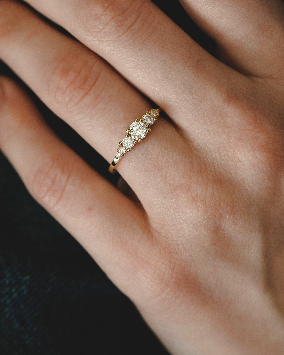 2 CT Round Three Stones Lab Grown Diamond Engagement Ring