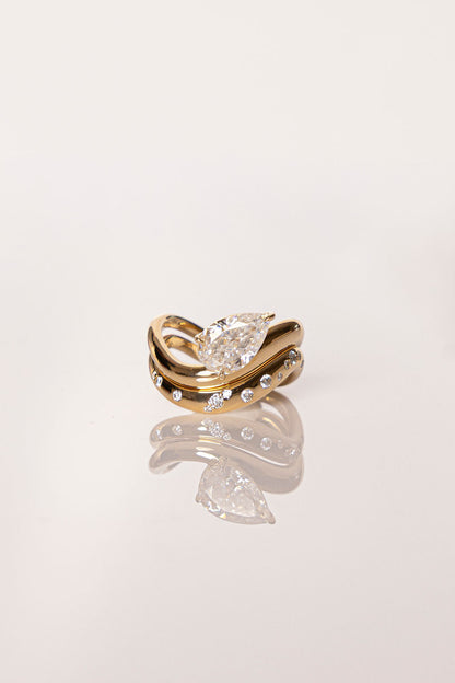 2 CT Round Three Stones Lab Grown Diamond Engagement Ring