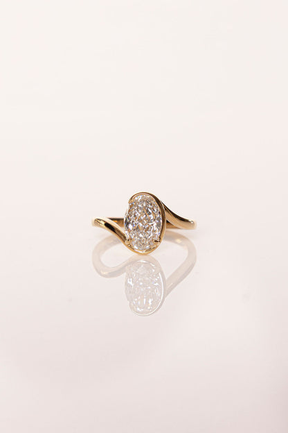 2 CT Round Three Stones Lab Grown Diamond Engagement Ring
