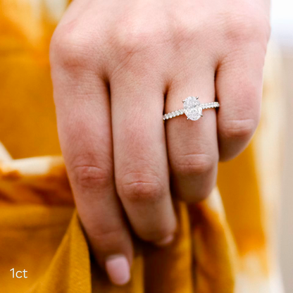 Marquise Cut Cluster Styled Lab Grown Diamond Engagement Ring