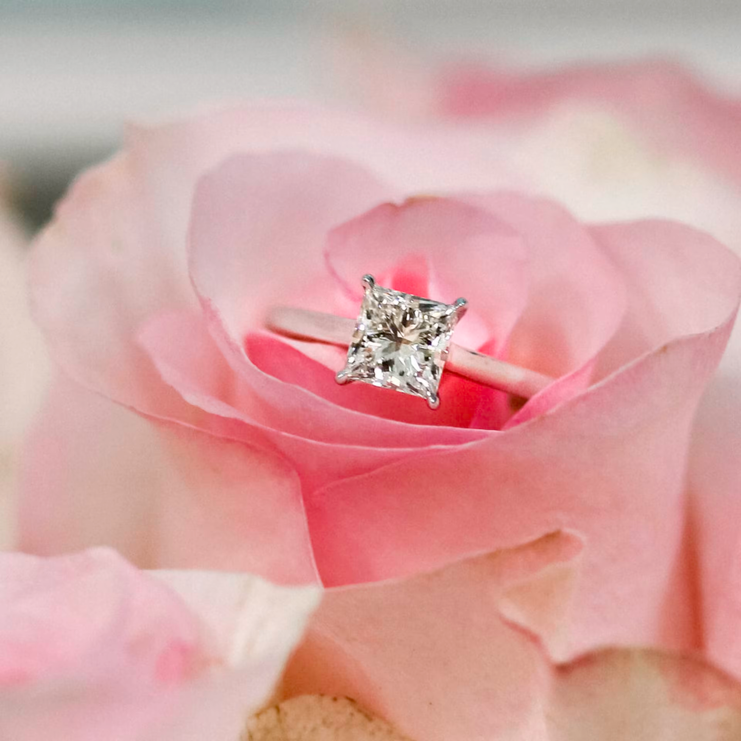 Marquise Cut Cluster Styled Lab Grown Diamond Engagement Ring