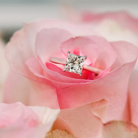 Marquise Cut Cluster Styled Lab Grown Diamond Engagement Ring