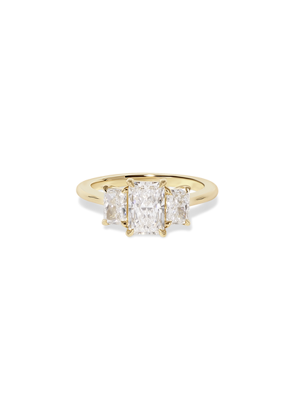 2 CT Round Three Stones Lab Grown Diamond Engagement Ring