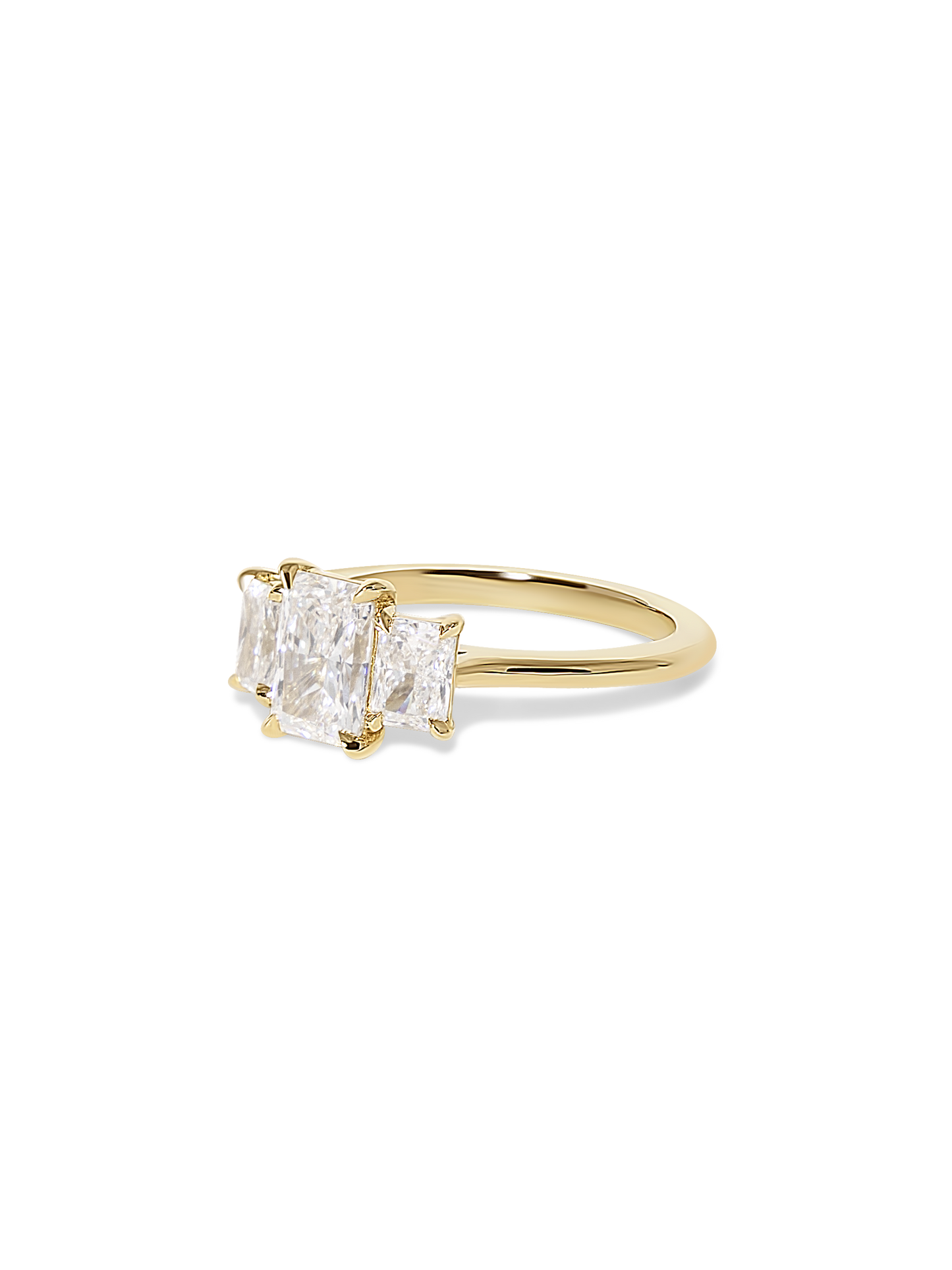 2 CT Round Three Stones Lab Grown Diamond Engagement Ring