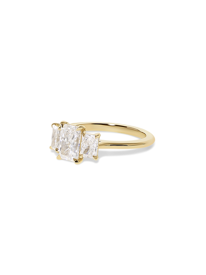 2 CT Round Three Stones Lab Grown Diamond Engagement Ring