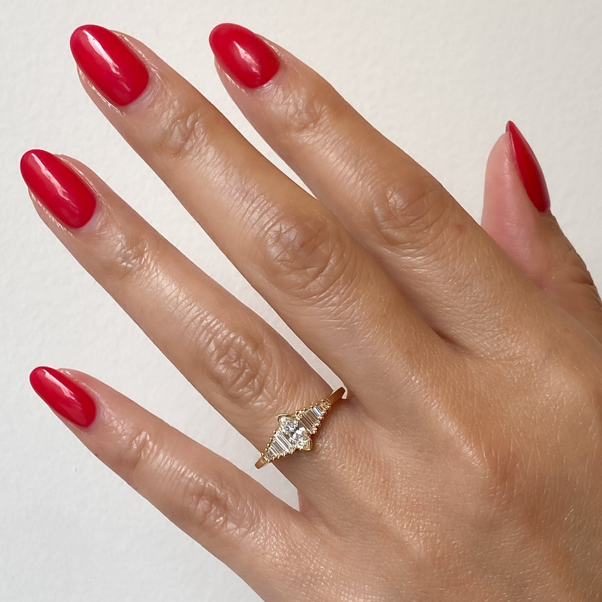 2 CT Round Three Stones Lab Grown Diamond Engagement Ring