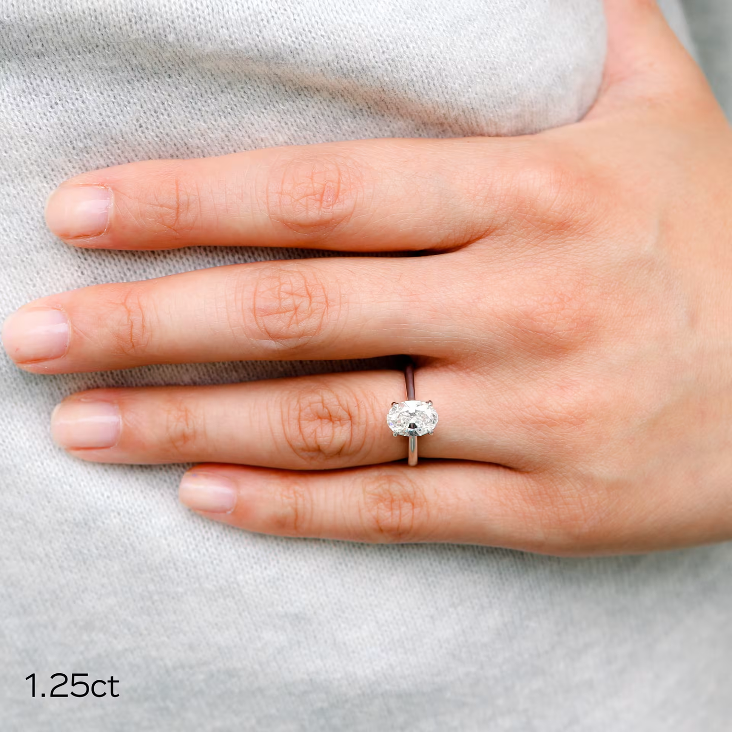 Marquise Cut Cluster Styled Lab Grown Diamond Engagement Ring