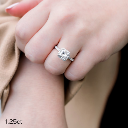 Marquise Cut Cluster Styled Lab Grown Diamond Engagement Ring