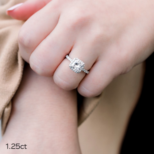 Marquise Cut Cluster Styled Lab Grown Diamond Engagement Ring