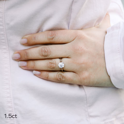 Marquise Cut Cluster Styled Lab Grown Diamond Engagement Ring