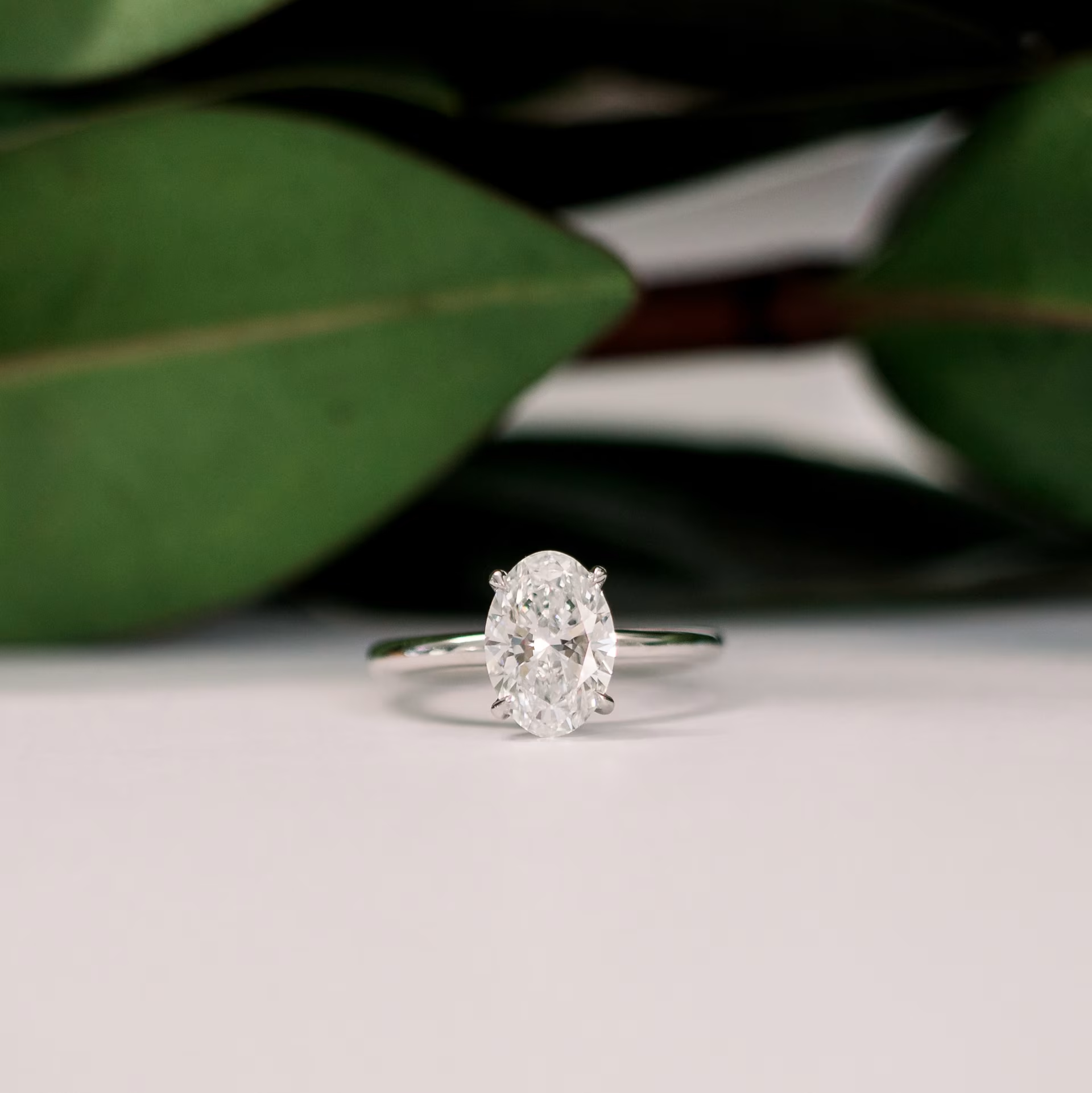 Marquise Cut Cluster Styled Lab Grown Diamond Engagement Ring