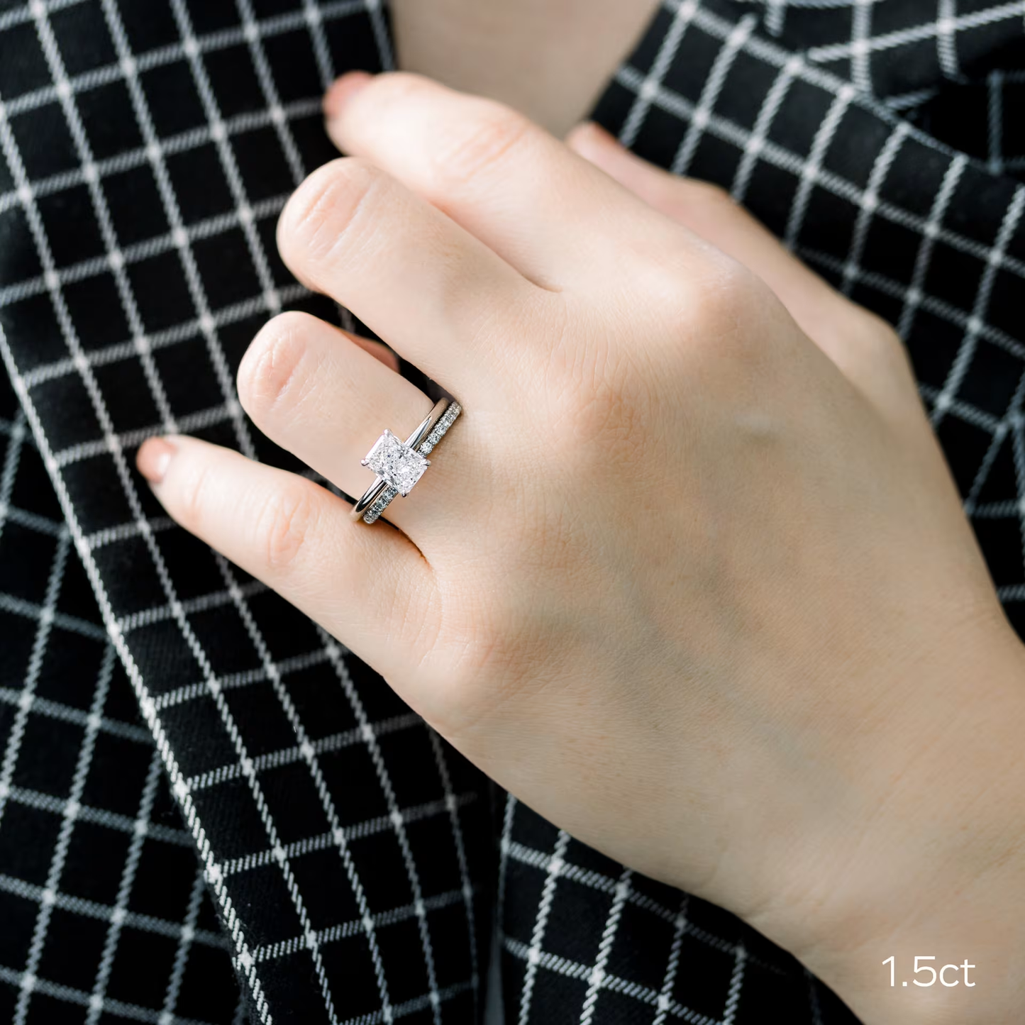 Marquise Cut Cluster Styled Lab Grown Diamond Engagement Ring
