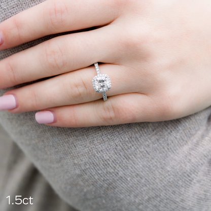 Marquise Cut Cluster Styled Lab Grown Diamond Engagement Ring