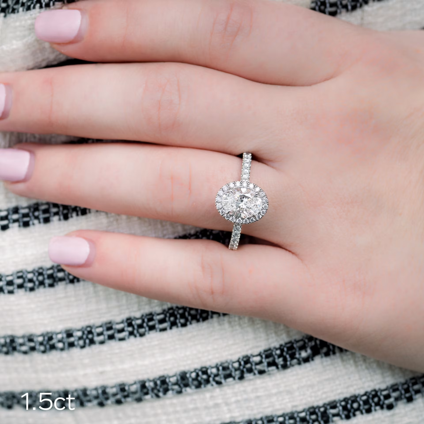 Marquise Cut Cluster Styled Lab Grown Diamond Engagement Ring