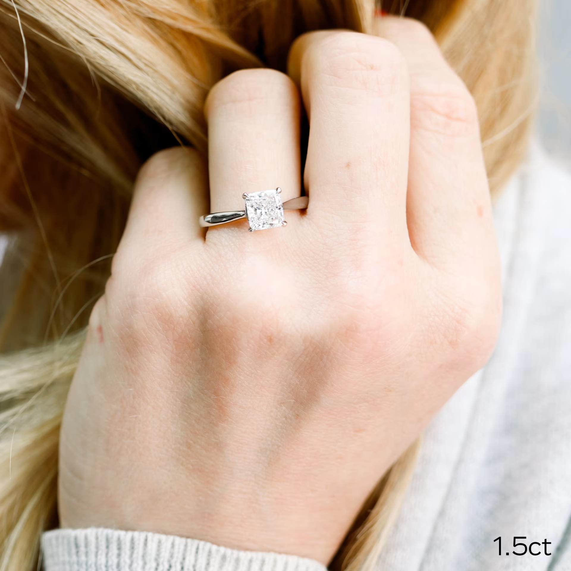 Marquise Cut Cluster Styled Lab Grown Diamond Engagement Ring
