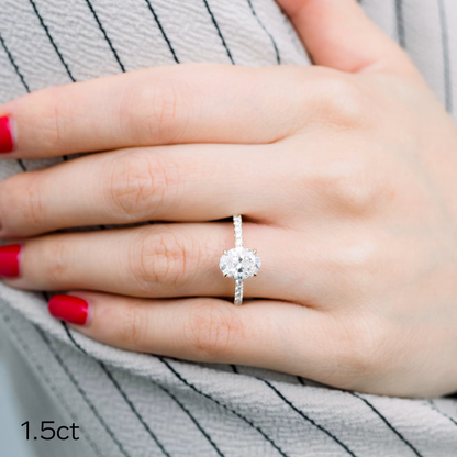 Marquise Cut Cluster Styled Lab Grown Diamond Engagement Ring