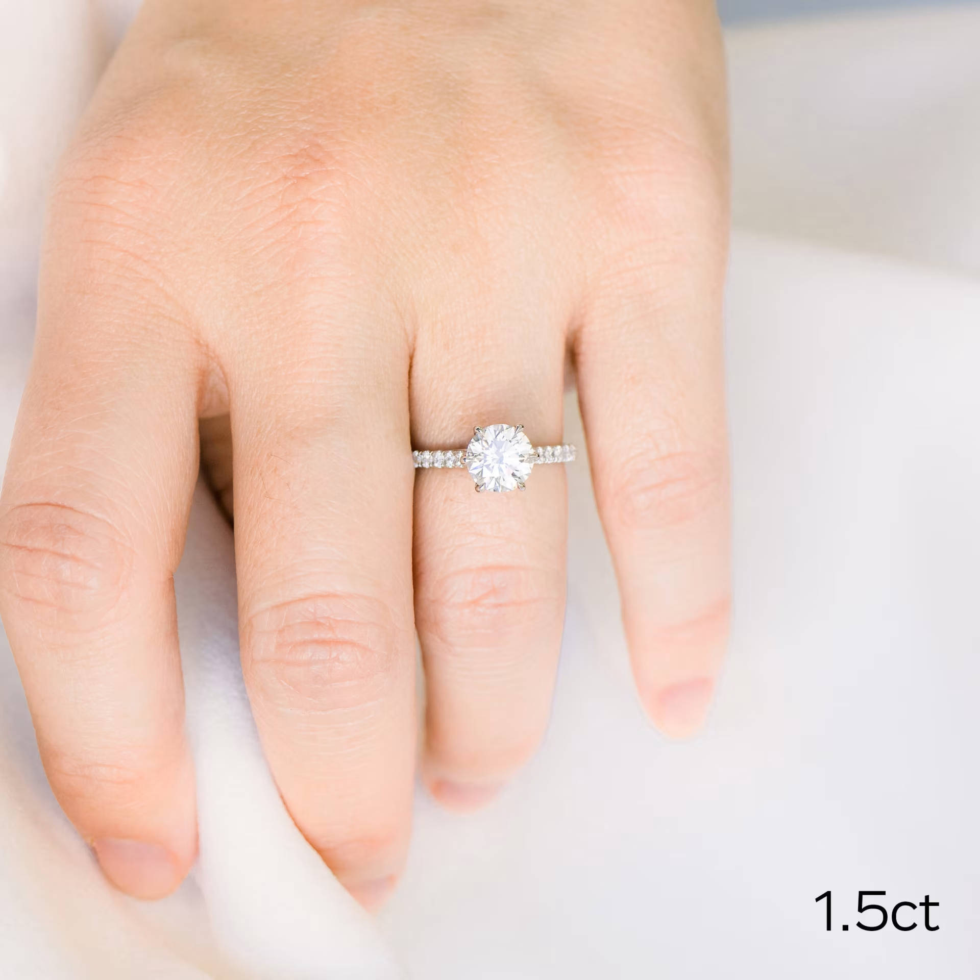 Marquise Cut Cluster Styled Lab Grown Diamond Engagement Ring