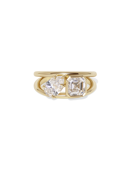 2 CT Round Three Stones Lab Grown Diamond Engagement Ring