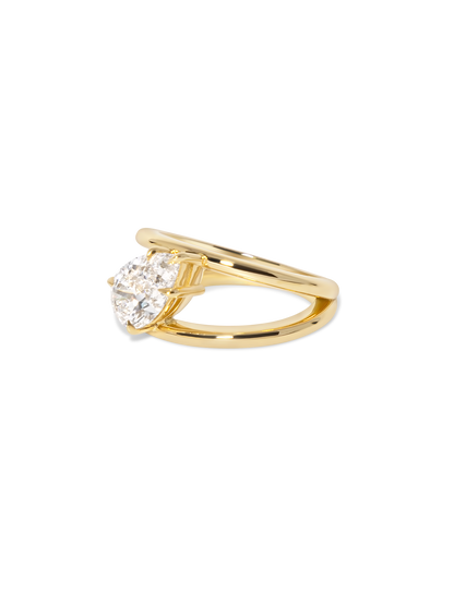2 CT Round Three Stones Lab Grown Diamond Engagement Ring