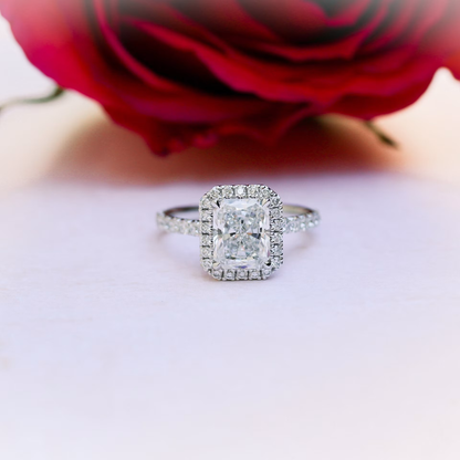Marquise Cut Cluster Styled Lab Grown Diamond Engagement Ring