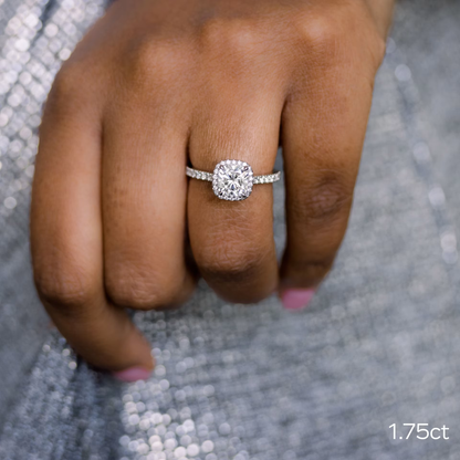 Marquise Cut Cluster Styled Lab Grown Diamond Engagement Ring