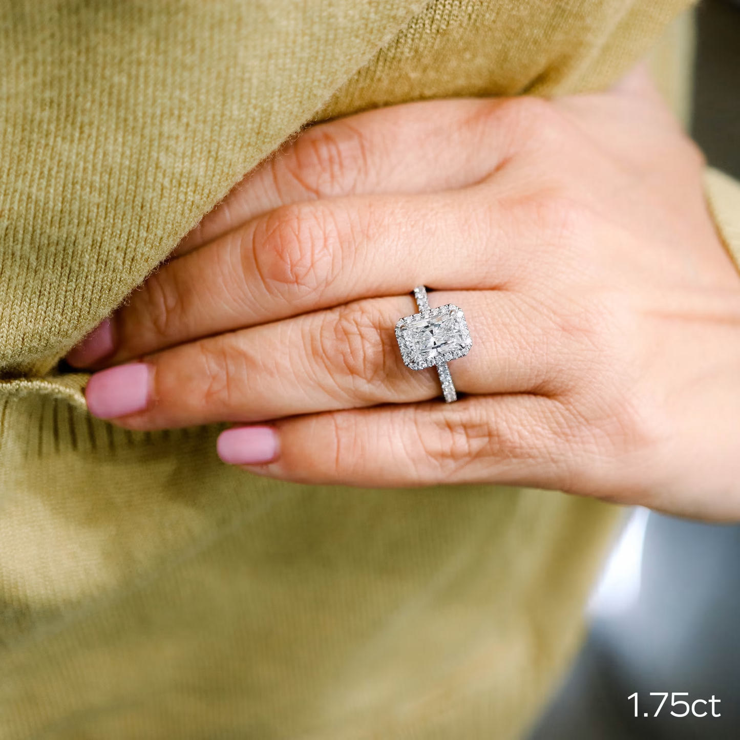 Marquise Cut Cluster Styled Lab Grown Diamond Engagement Ring