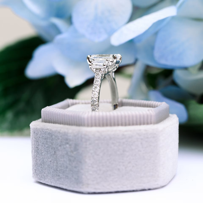 Marquise Cut Cluster Styled Lab Grown Diamond Engagement Ring