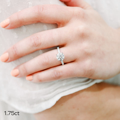 Marquise Cut Cluster Styled Lab Grown Diamond Engagement Ring